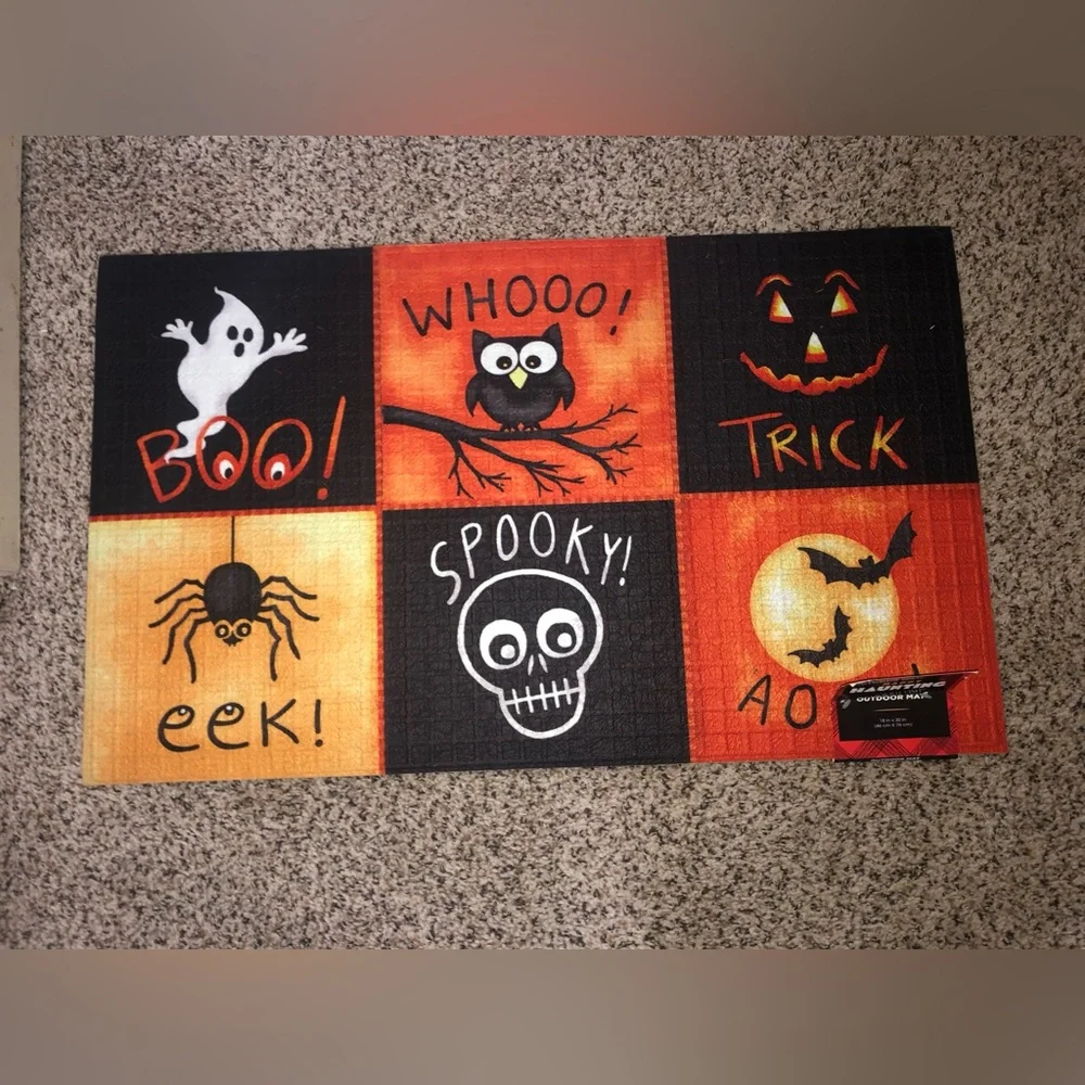 Halloween Outdoor Rubber Mat